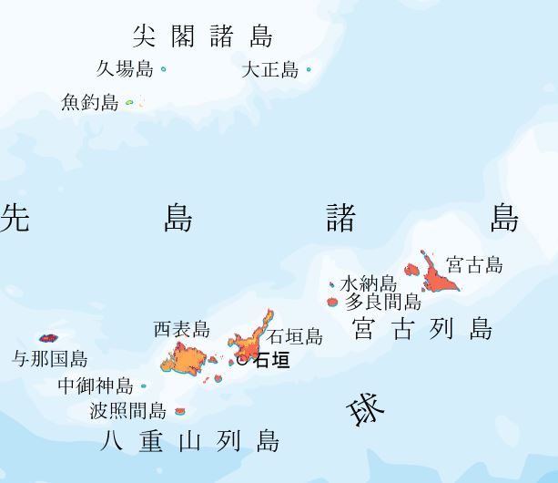 地震動予測地図　先島諸島