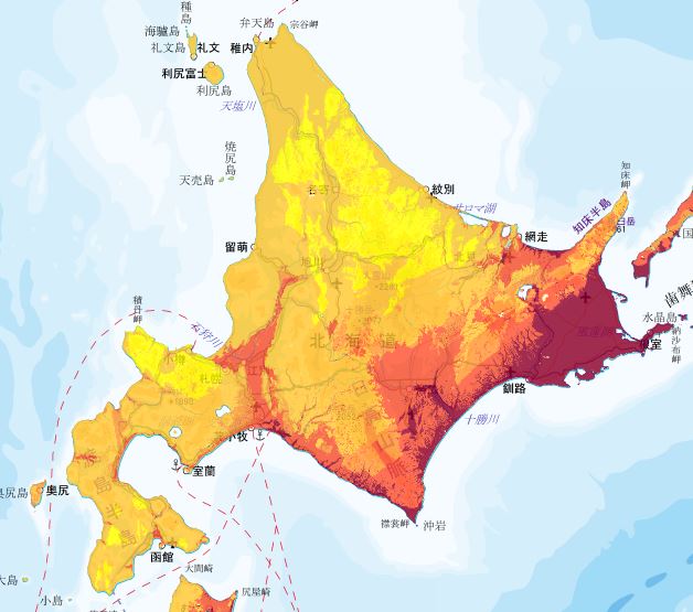 地震動予測地図　北海道エリア
