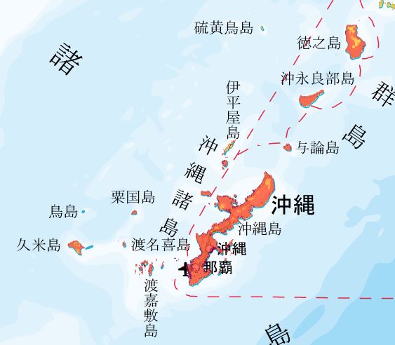 地震動予測地図　沖縄エリア